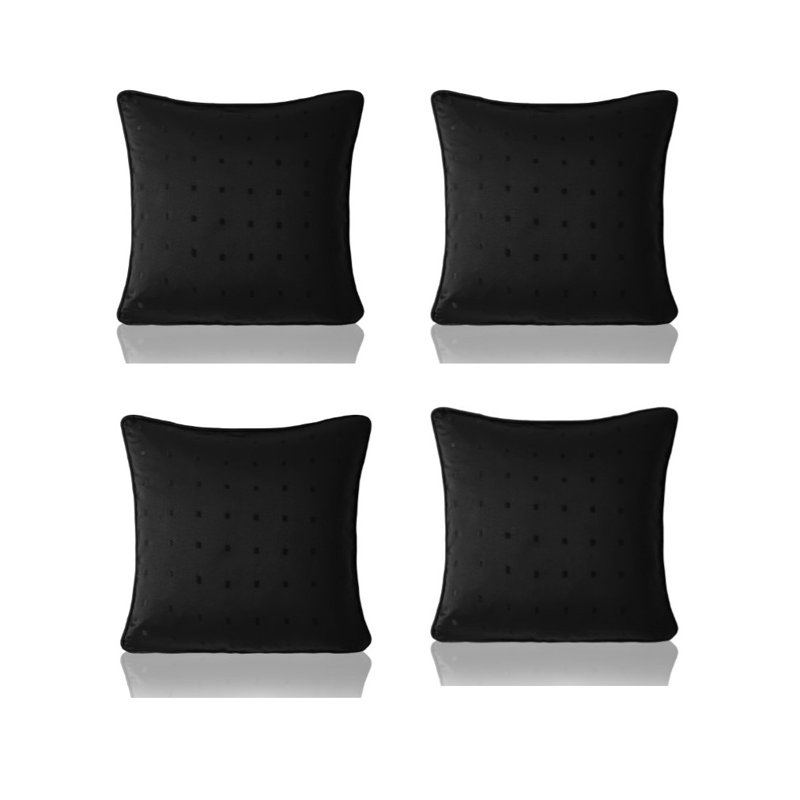 Norush Madison Geometric Scatter Cushion Covers with Filler Pads, Red, 45 cm H x 45 cm W x 15 cm D