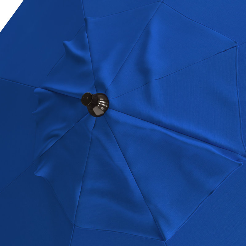 Parasol de marché 7 pi 5 po Milinda, Black, Tissu performance bleu royal