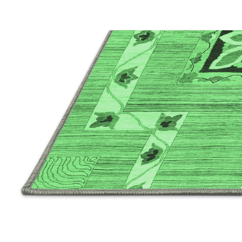Washable Geometric Indoor Rug, Rectangle 4' x 6'