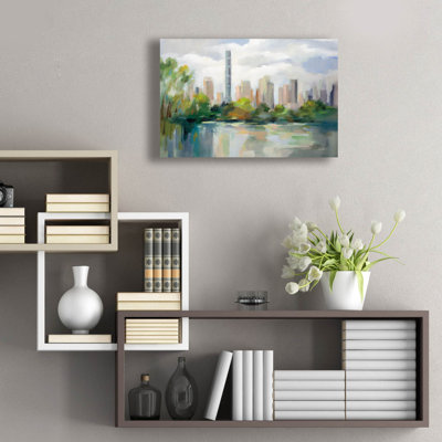  'Central Park Early Spring' by Silvia Vassileva Acrylic Glass Wall Art, 24" x 16"