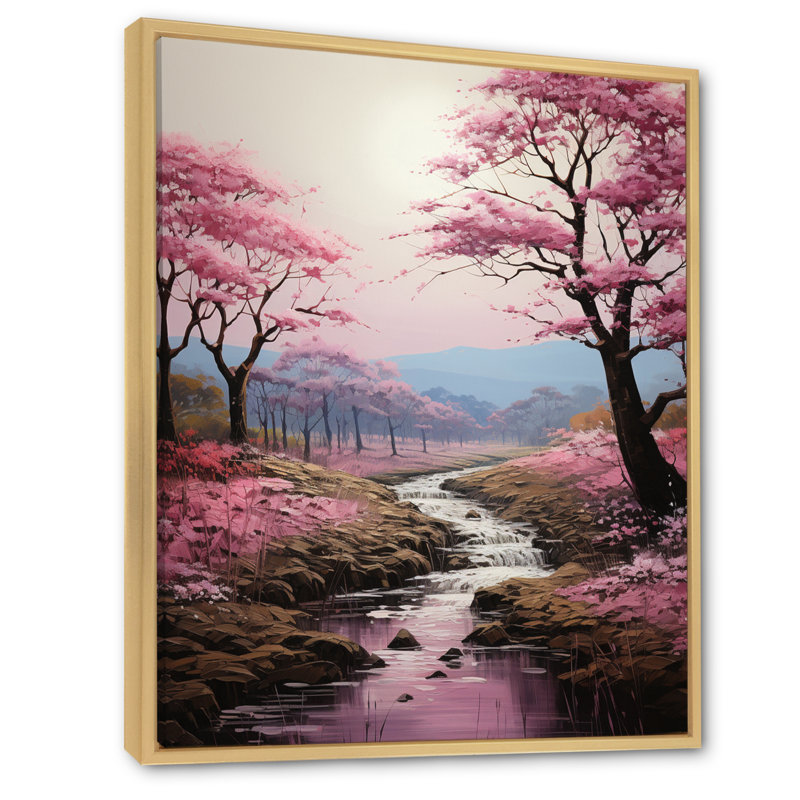 «Halycon Countryside Pink Blossoming Countryside II», reproduction sur toile, H 32 po x l 24 po x P 1 po