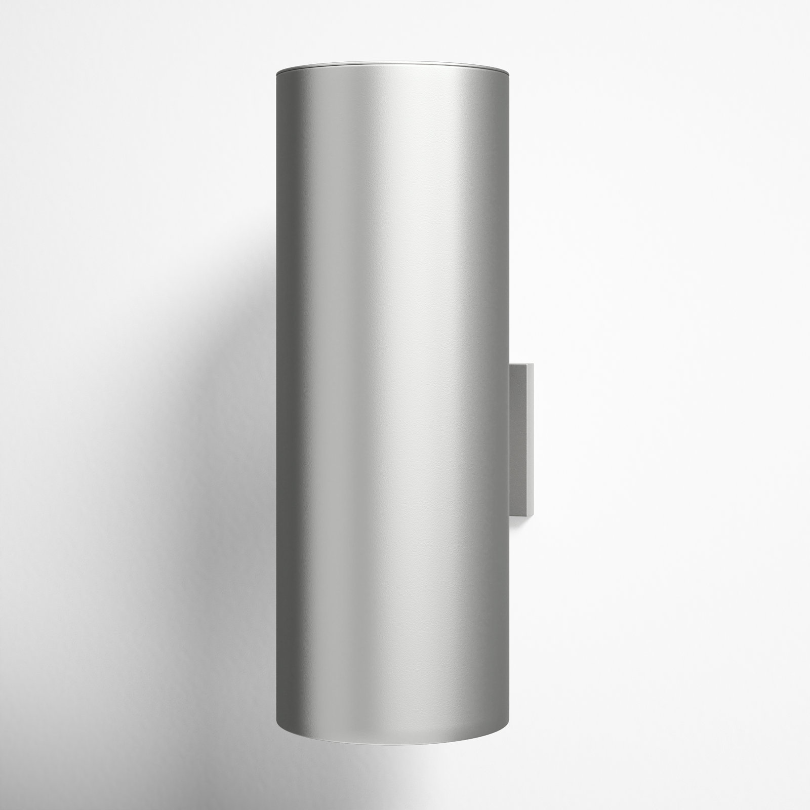 Dylan Cylinder Outdoor LED Wall Light, 14.25" H x 5.125" W x 5.125" D, Painted Brushed Nickel