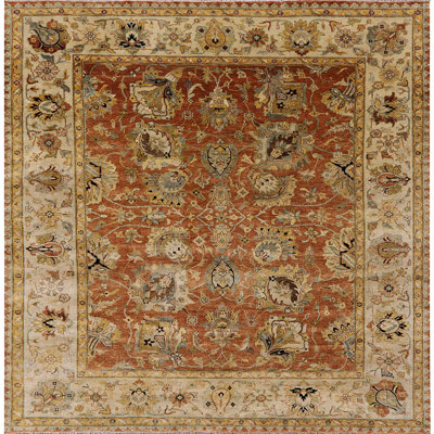 Tapis oriental jaune / brun Arakel