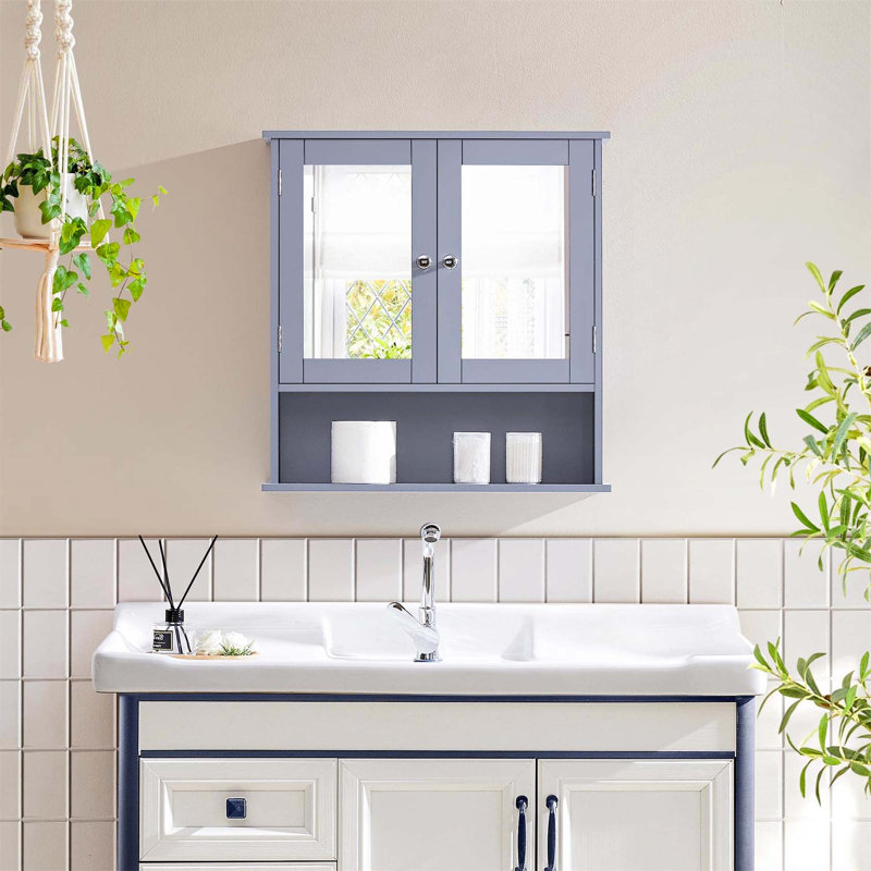 Compact Bathroom Cabinet Wall Mounted Required Bathroom Cabinet, Gray