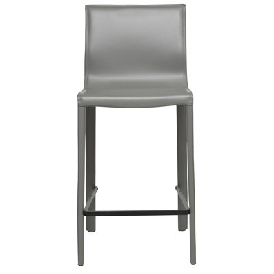 Upholstered Counter Stool with Metal Frame