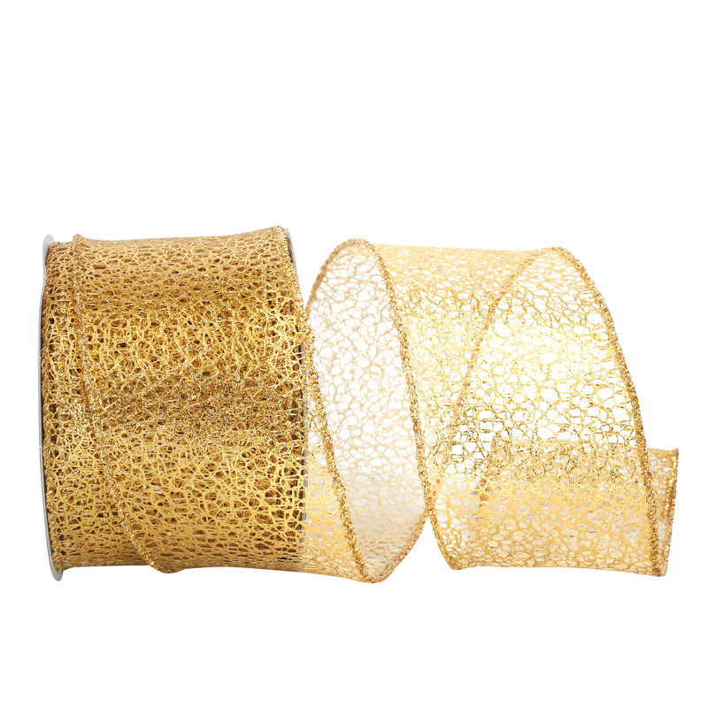 Ribbon, 2.5" H x 360" W, Gold