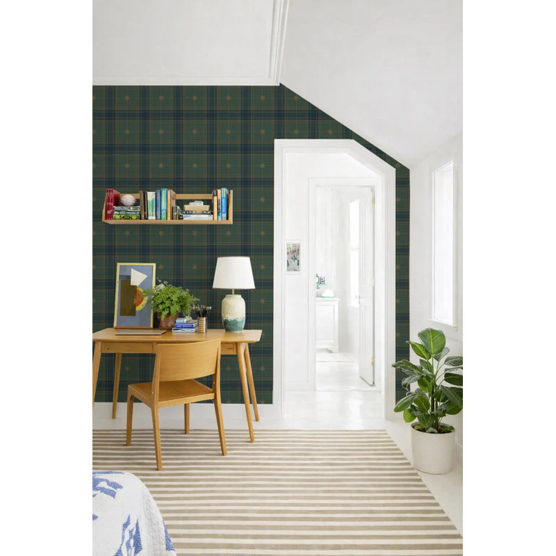 Mariners Grid, Forest Green, Peel & Stick