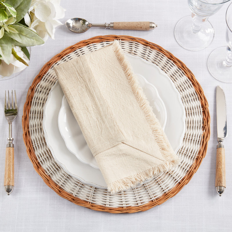 Lyra Cotton Blend No Pattern Square Napkin