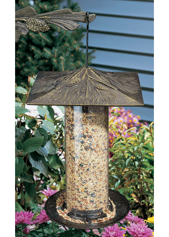 Twelve inch Pinecone Tube Feeder, French Bronze
