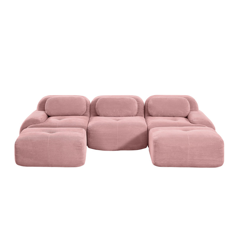 Tissu modulaire en velours côtelé de qualité supérieure antidérapant pour les salons