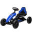 Kart à pédales avec siège réglable et roues amortissantes, finition bleue