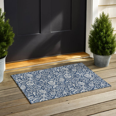 Tapis floral intérieur / extérieur lavable à la machine Chantille ACN2572