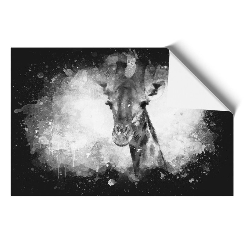 Giraffe Paint Splash - Frameless Print, 42cm H x 59cm W x 0.1cm D