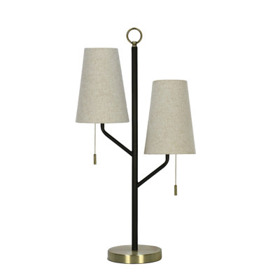 Yrsa 28" Metal Twin Light Table Lamp