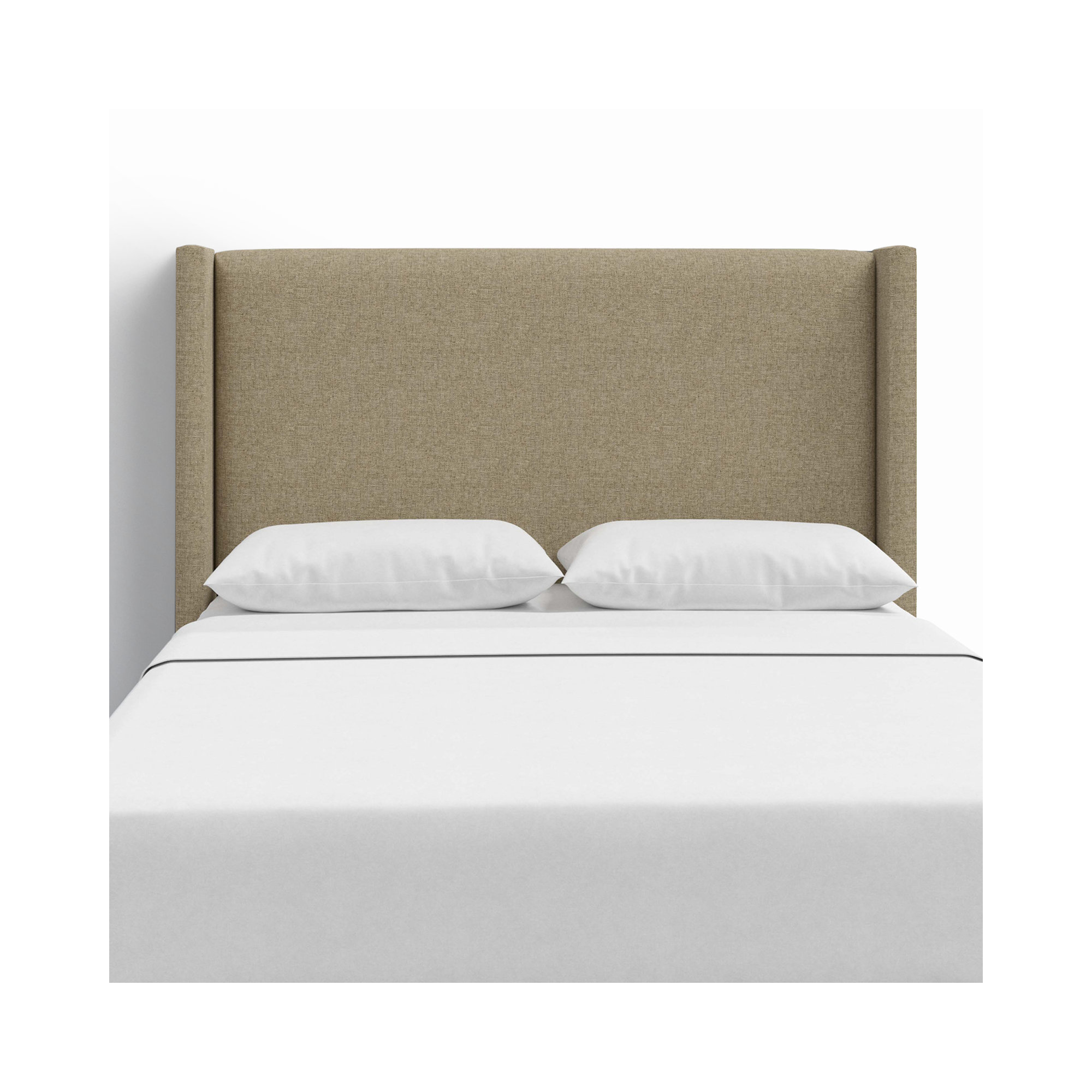 Hanson Upholstered Headboard, King, Zuma Natural Textured Linen