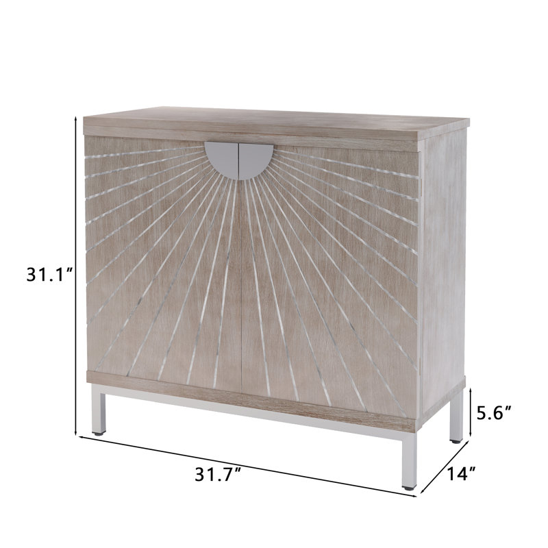 Modern Farmhouse 2-Door Accent Cabinet, Beige