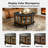 31.5" Round Solid Wood Coffee Table With Storage Function-129404975