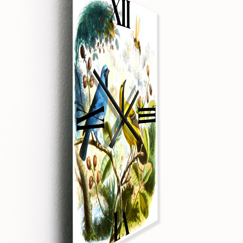 Horloge murale oiseau dans la nature, Petit