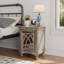 Table de chevet en bois gris antique