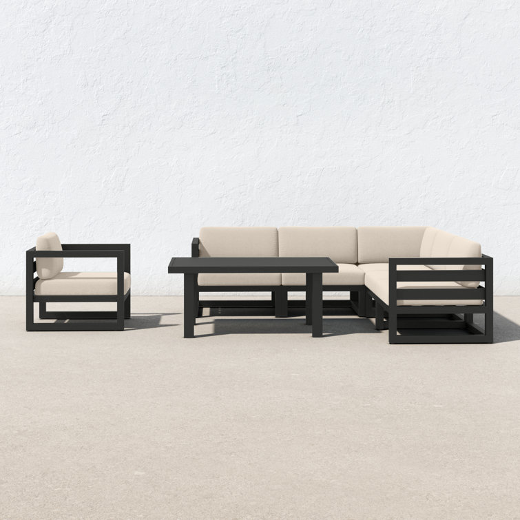 Smith 7 Piece Sectional Seating Group with Sunbrella Cushions