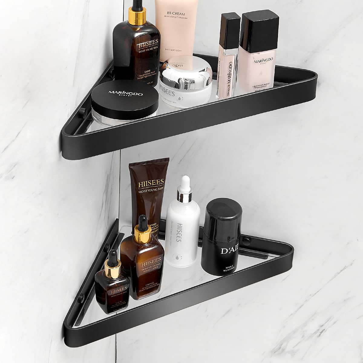 Ivy Bronx Glenmoral Wall Mounted Corner Bathroom Shelves | Wayfair