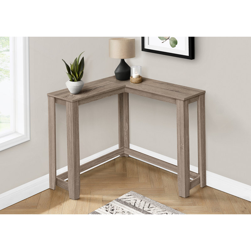 Table d'appoint, console, vestibule, étroit, d'angle, stratifié brun, contemporain, moderne, Taupe