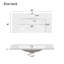 36" White Single Vanity Top With Sink, Resin, 4" Centerset Faucet Hole