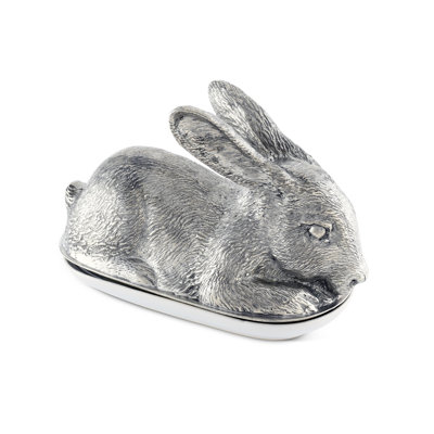 Morning Hunt Pewter Butter Dish