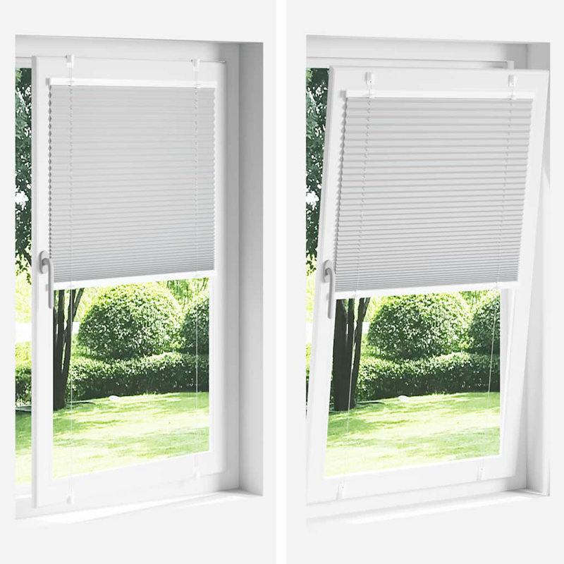 Room Darkening Pleated Shade, 80cmW x 200cmL, Anthracite