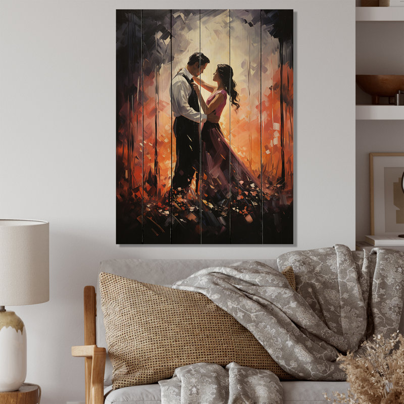 Romantic Dance Of Wedding Couple II, 40" H x 30" W x 0.78" D