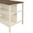 TOPMAX Solid Wood Rustic 3-Piece 45" Stationary Kitchen Island Set With 2 Seatings, Rubber Wood Butcher Block Dining Table Set Prep Table Set With 2 Open Shelves For Small Places,Walnut+Cream White