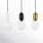Matsu 1 - Light White/Black/Brass Single Pendant