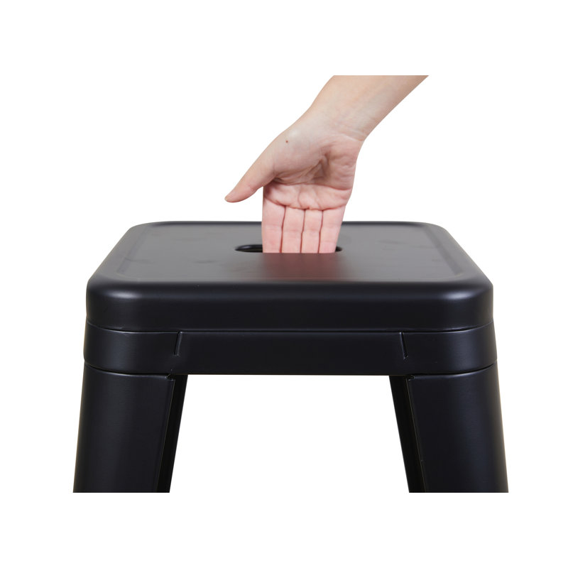 Tabouret à hauteur de comptoir 30 pouces, Tabouret de bar (siège d'une hauteur de 30 po), Noir