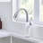Artona Pull-Down Dual-Spray Kitchen Faucet - PVD Steel/White-1264431497-1264431489