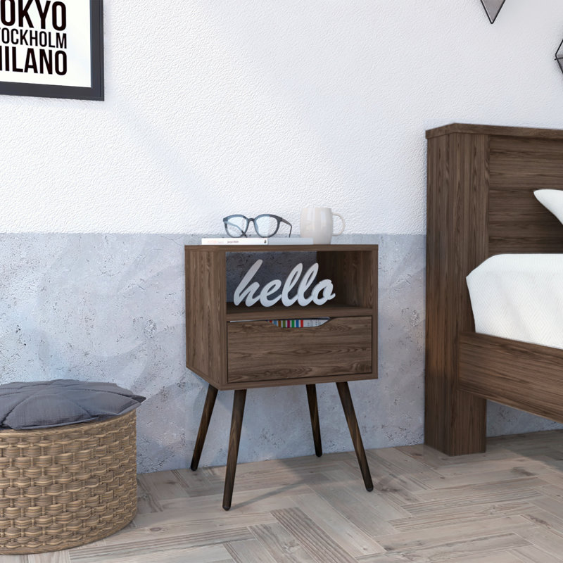 Leopoulos NIGHTSTAND, Dark Walnut