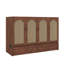 Élégante armoire-lit escamotable grand format avec station de charge intégrée et tiroir de rangement spacieux-1230617304