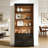 Freestanding Display Shelf with Drawers and Dust-Proof Backboard