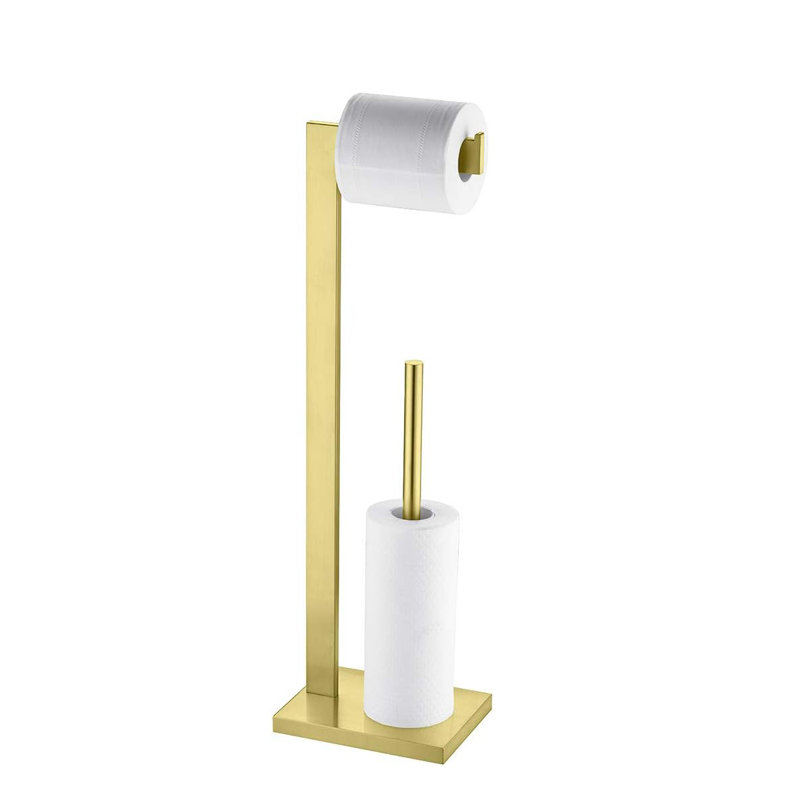 Porte-papier hygiénique sur pied, Doré