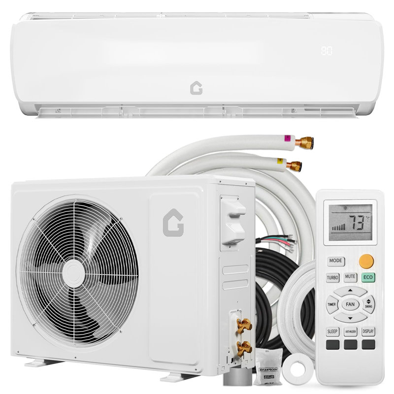 Panneau de climatiseur de type divisé SEER 19 Series 18000 BTU 230V R32 Réfrigérant WiFi activé écoénergétique, refroidissement et chauffage