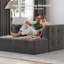 Canapé moderne avec repose-pieds et coussins amovibles-1630012140