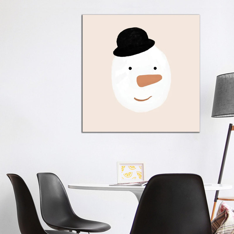 Snowman - Wrapped Canvas Painting, 93.98 cm H x 93.98 cm W x 1.91 cm D