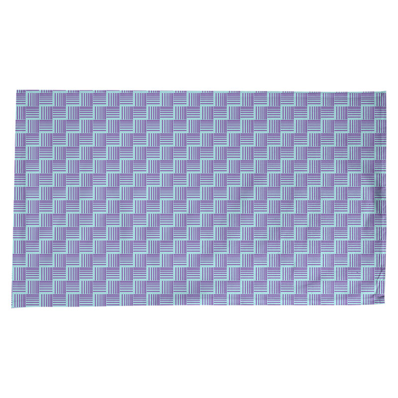 Rayures nattes classiques Nappe, Sarcelle / Mauve