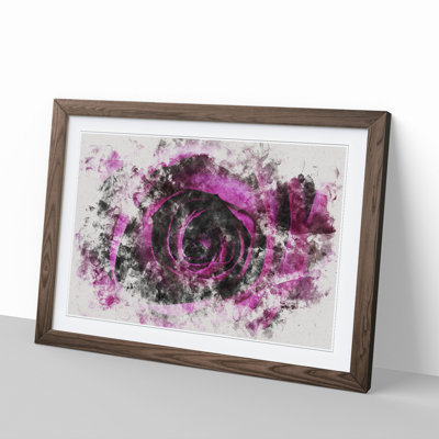 Purple Rose Flower Vol.2 - Single Picture Frame Print on Wood