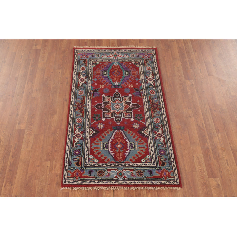 Lagretta One-of-a-Kind 5' 0'' X 2' 11'' Cotton Area Rug in Red