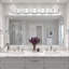 Applique murale moderne à 6 lumières DEL intégrées en cristal de 41 po pour salle de bain-240483828-24107392