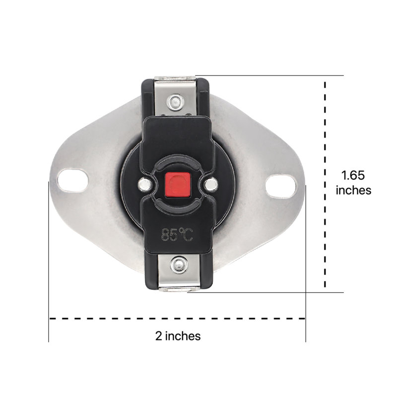 Interrupteur de fin de course 90 ° à remise à zéro manuelle de thermostat de sécurité pour pièces entières amélioré - pièce de rechange n ° 487231784 - de remplacement et compatible avec certaines sécheuses Wascomat et Electrolux Professional