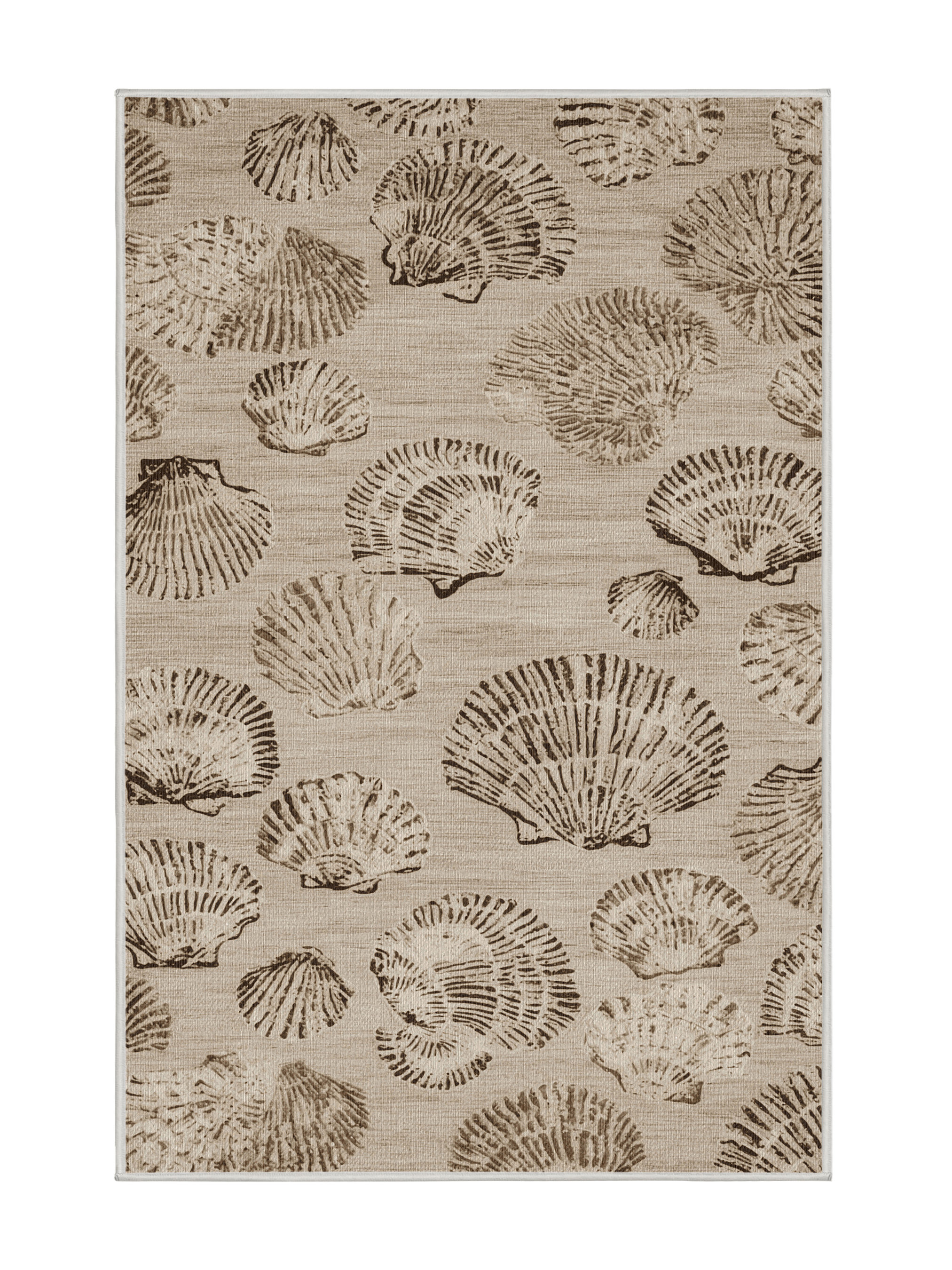 Boracay Shell Rug Dakota Fields Washable Shell Impressions Coastal Area Rug | Wayfair