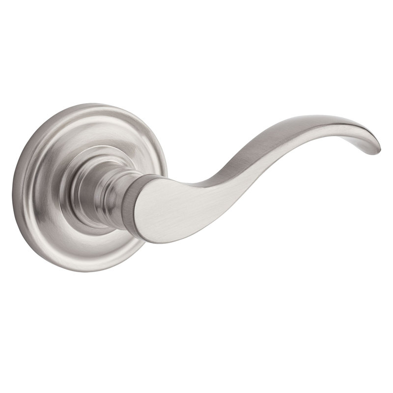 Curve Door Lever, Satin Nickel
