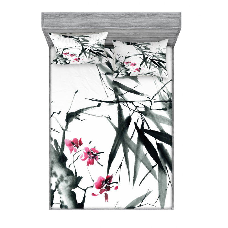 Microfiber Sheet Set, Queen Sheet Set with Fitted Sheet