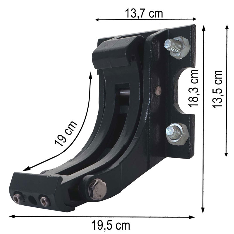 Klerken Metal Hardware for Awning, Black